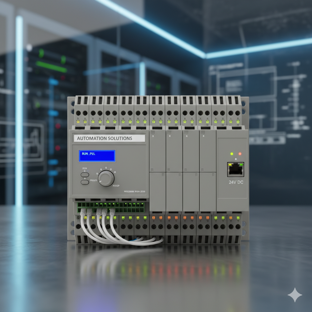 PLC rack and wiring